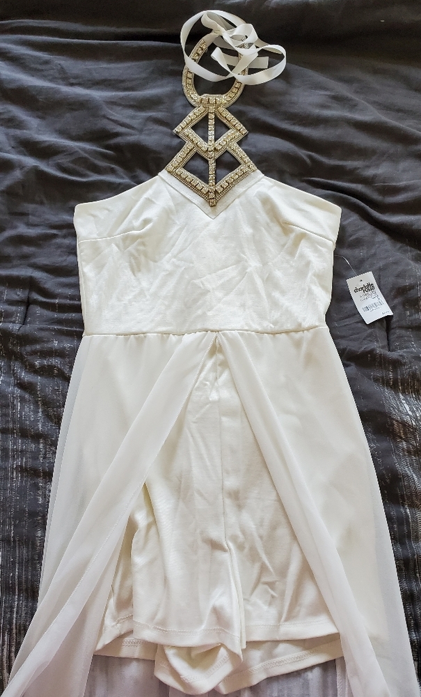 NWT Charlotte Russe Jeweled Romper Dress